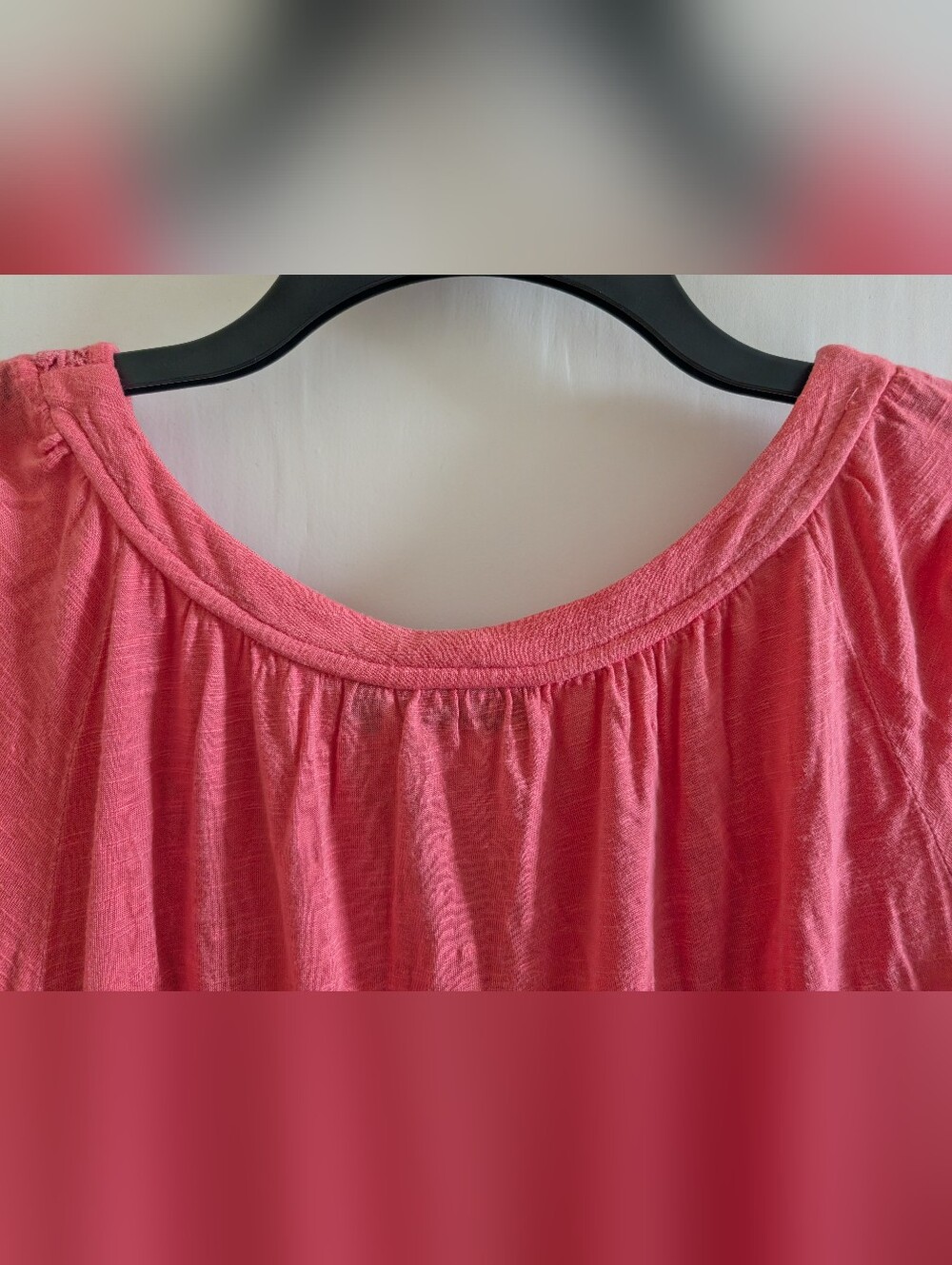 Apt. 9 Coral Pink Crochet-Trim Peasant Blouse - Picture 8 of 13